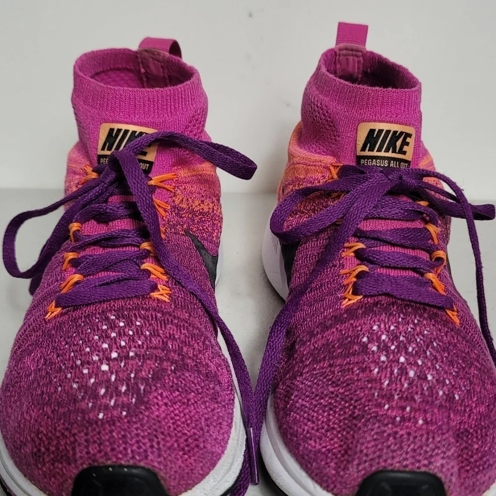 NIKE PEGASUS ALL OUT FLYKNIT MAX GS  YOUTH GIRLS  Sz 4Y  PINK